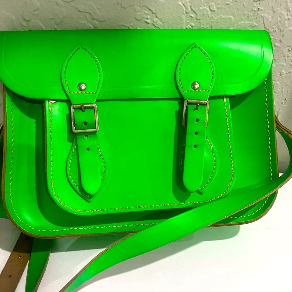 Cambridge Satchel Co. 11-Inch Leaf Matte Satchel | Leather Bag | Handmade in UK